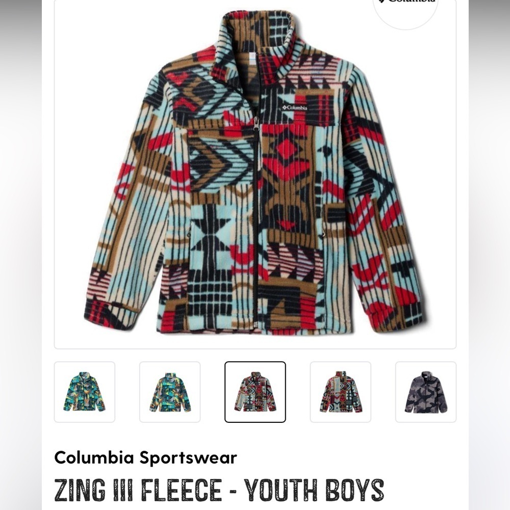 Columbia Zing 3 (III) Fleece Jacket. Youth size XL, like new condition - Picture 10 of 11